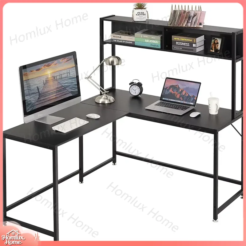 Desk Setup L Shaped - طاولة ألعاب متينة مع إضاءة RGB