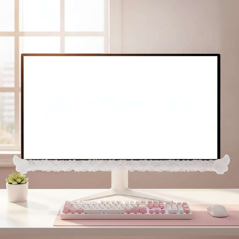 Setup Desk Monitor - زينة شاشة مونيتور من الدانتيل الملون