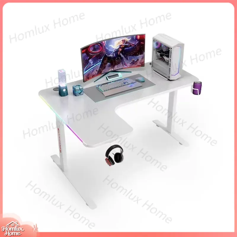 Desk Setup L Shaped - طاولة ألعاب كبيرة على شكل حرف