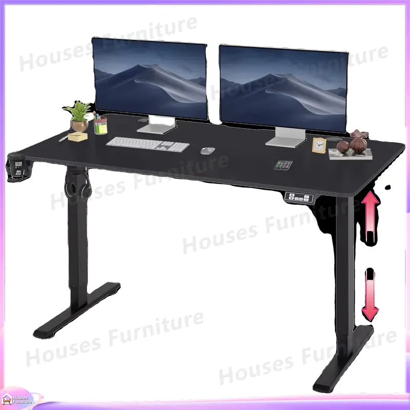 Desk Setup L Shaped - مكتب ألعاب كبير مع إضاءة LED