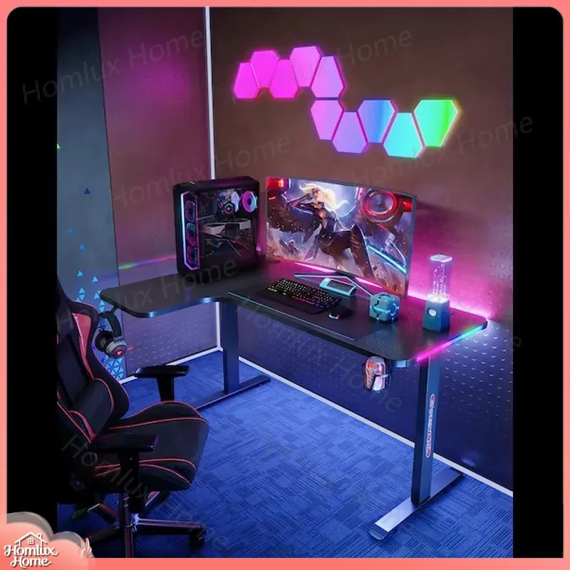 طاولة ألعاب كبيرة على شكل حرف  - مراجعة Desk Setup L Shaped وسعره